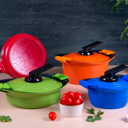 JUEGO DE OLLAS DE  7 PIEZAS  PREMIUM COLORES