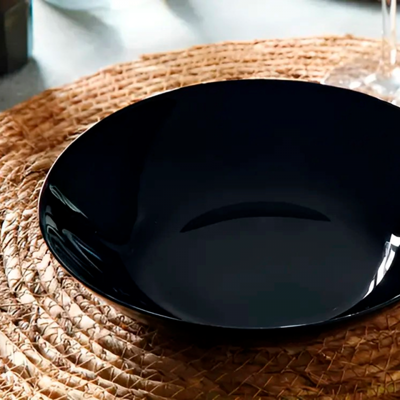 PLATO HONDO 20 CM DIWALI NEGRO
