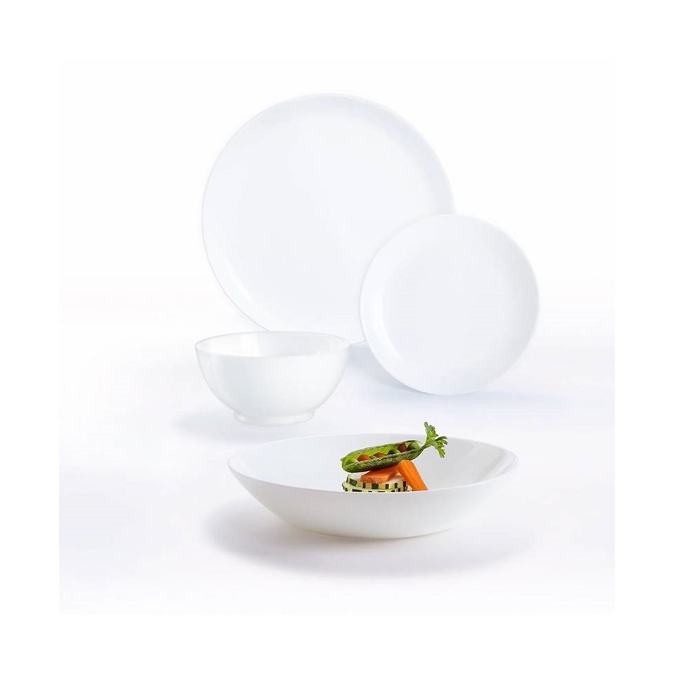Vajillas Completas 6 Personas Jamie Oliver, Royal Worcester, Blanco Sobre Blanco, Fácil Vajillas Completas Baratas