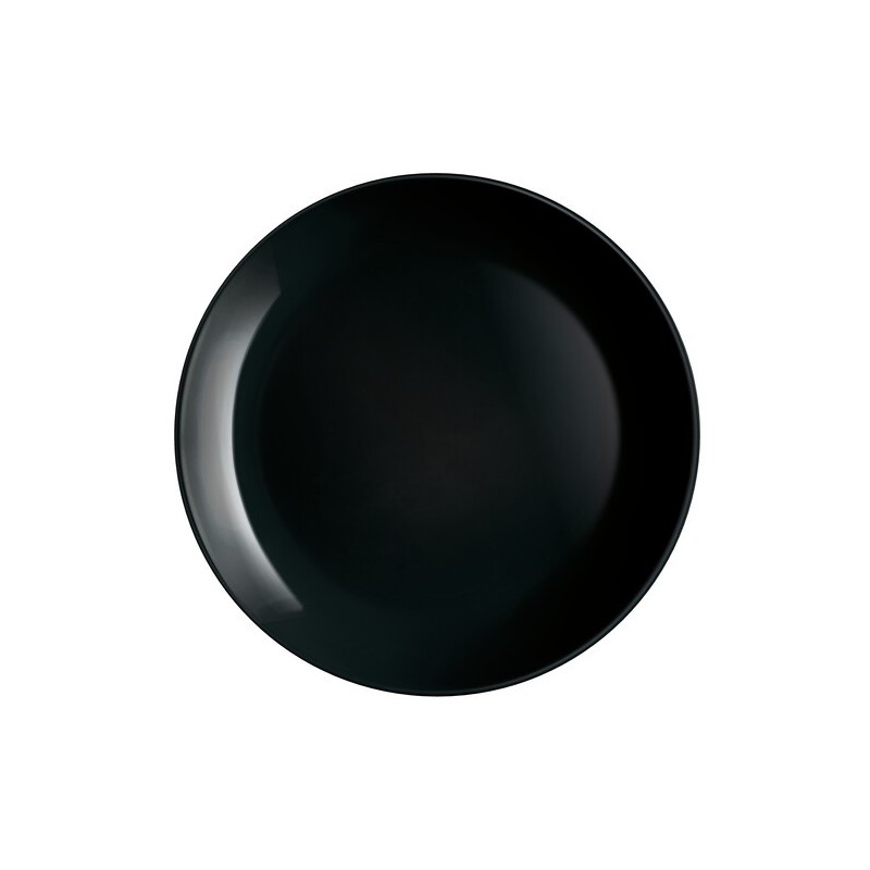 PLATO BAJO 25 CM DIWALI NEGRO